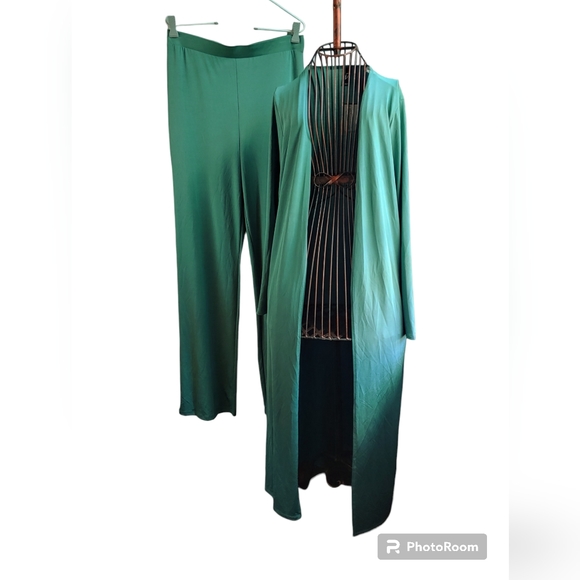 New Windsor Lounge Wear Pajamas - 2-Piece Set, Size Large, Teal - Picture 2 of 15